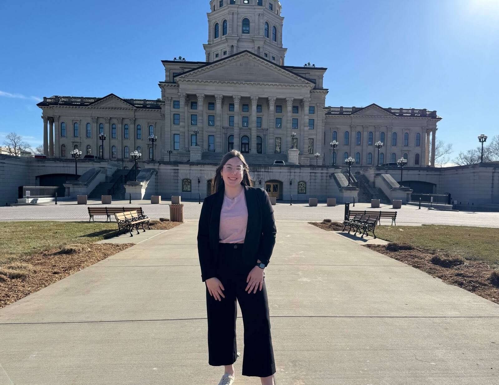 Ellie at the Kansas State Capitol