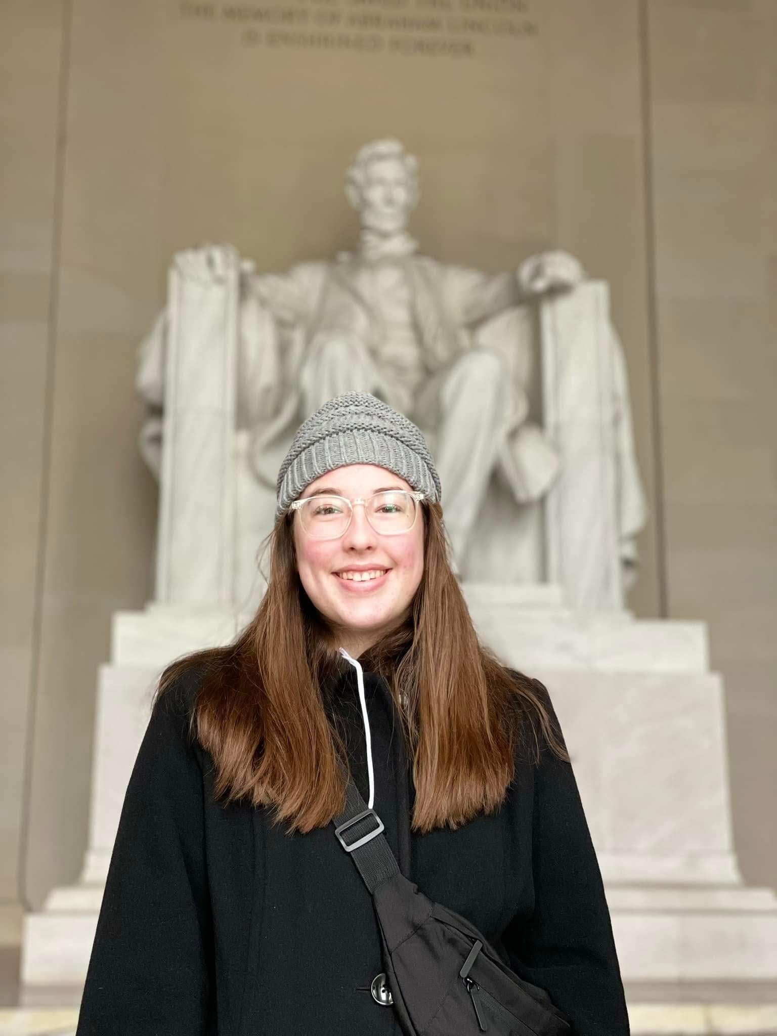 Ellie at Lincoln Memorial