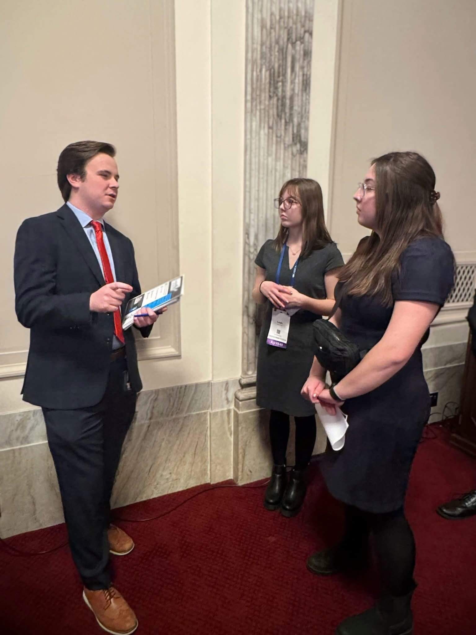 Ellie meeting with U.S. Senator Jerry Moran's Staff