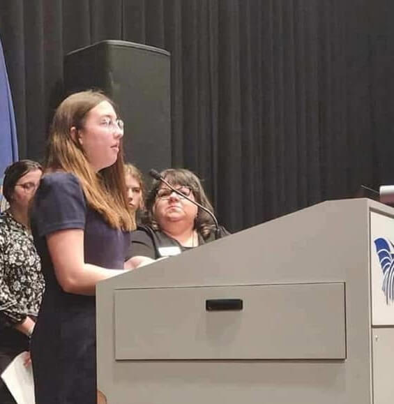 Ellie Speaking at Rise Up Reno Event