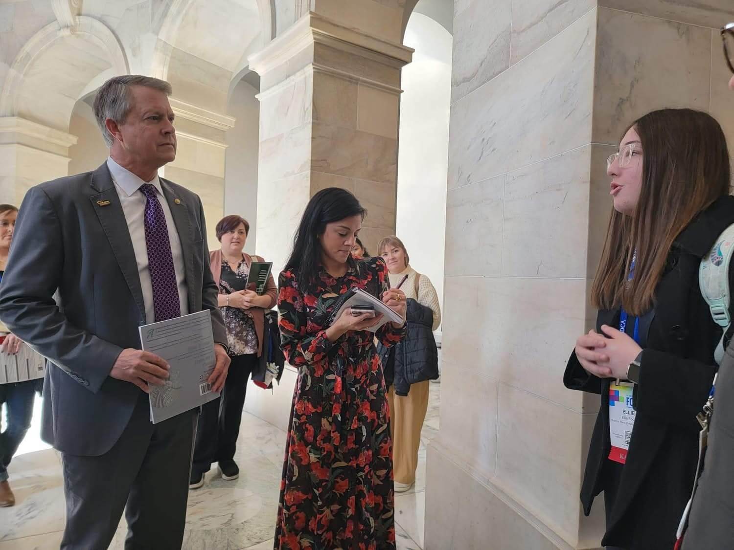 Ellie meeting with U.S. Senator Roger Marshall