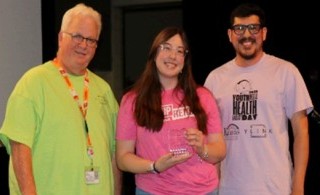 Ellie Receiving the Youth Leaders in Kansas (Y-Link) Circle of Excellence Award